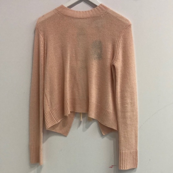 Derek Lam 10 Crosby Peach Cashmere Tie Back Sweater - Picture 2 of 10